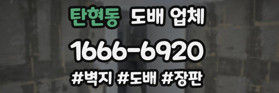 탄현동 도배 업체