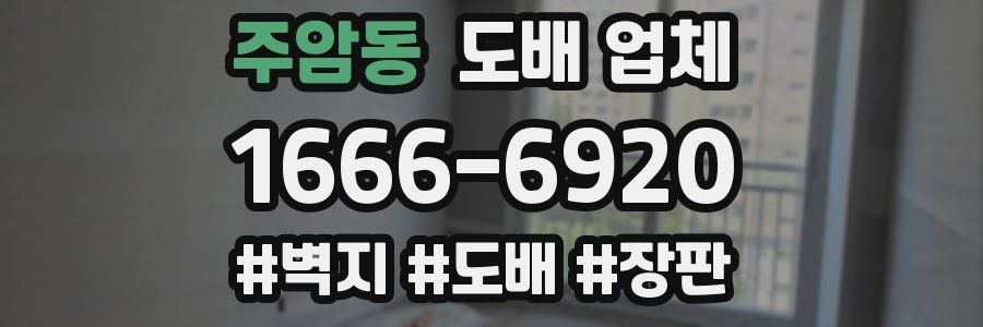 주암동 도배 업체