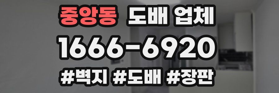 중앙동 도배 업체