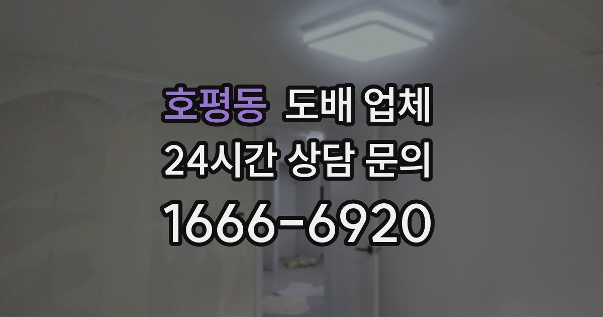 호평동 도배 업체