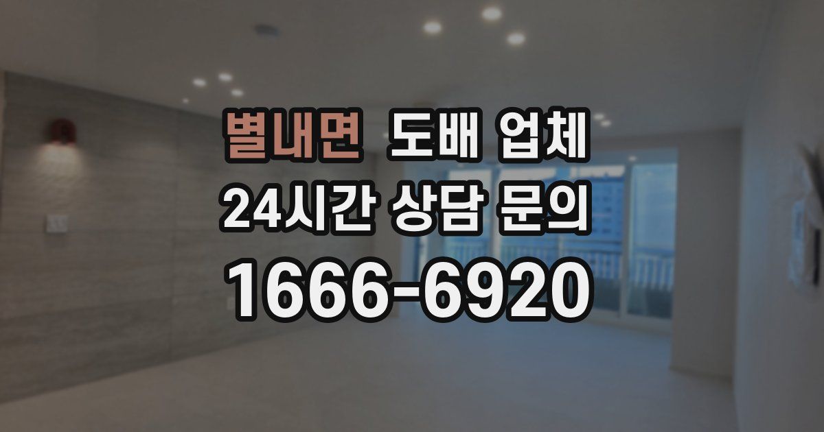 별내면 도배 업체