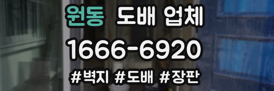 원동 도배 업체