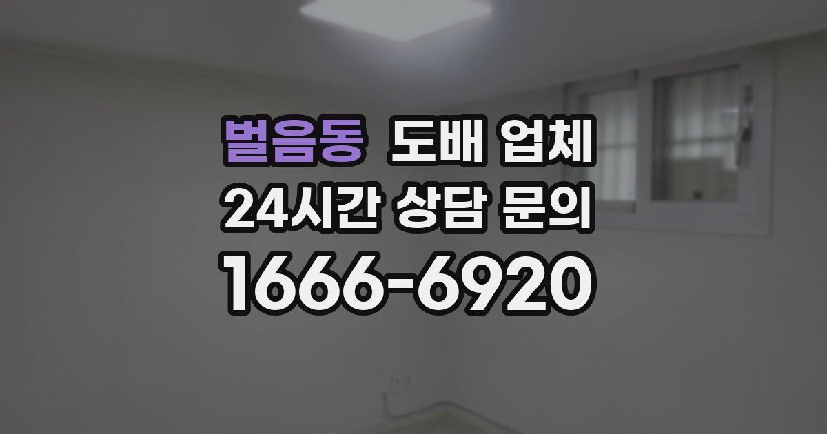 벌음동 도배 업체