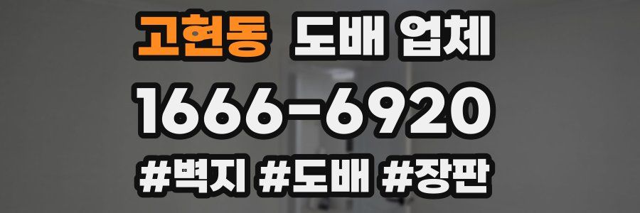 고현동 도배 업체