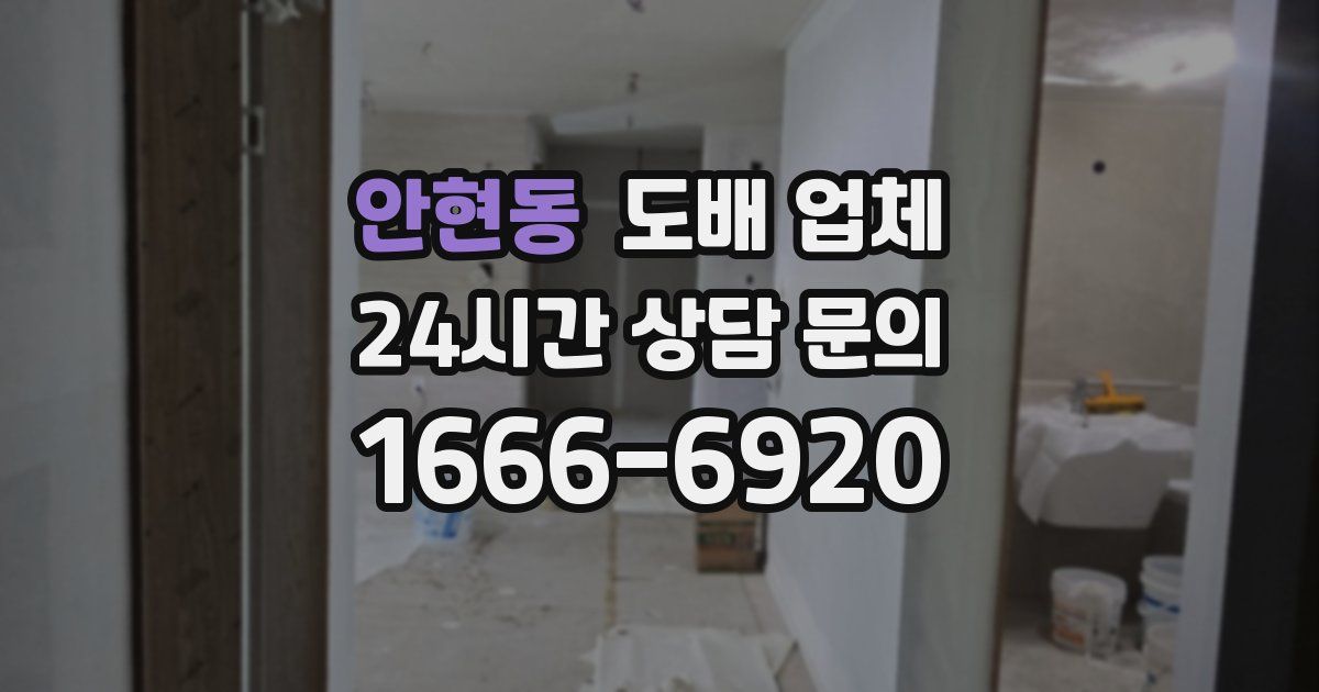안현동 도배 업체