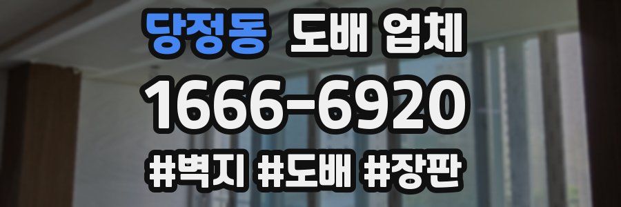 당정동 도배 업체