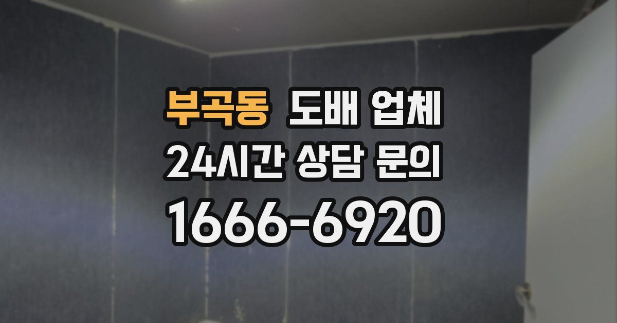 부곡동 도배 업체