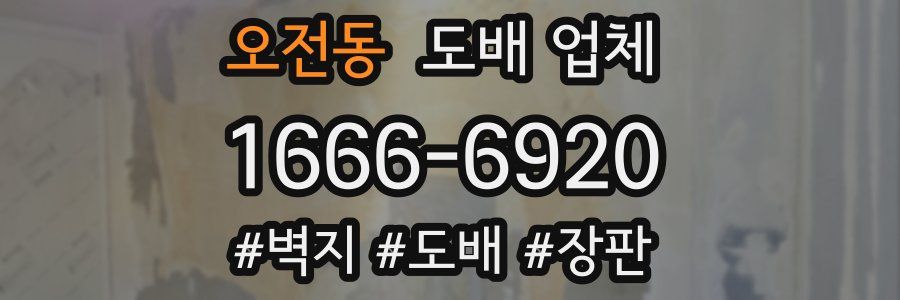 오전동 도배 업체