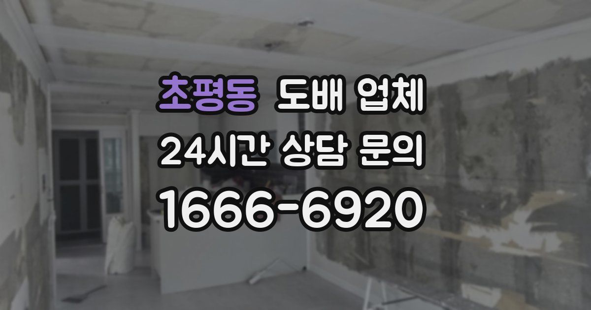 초평동 도배 업체