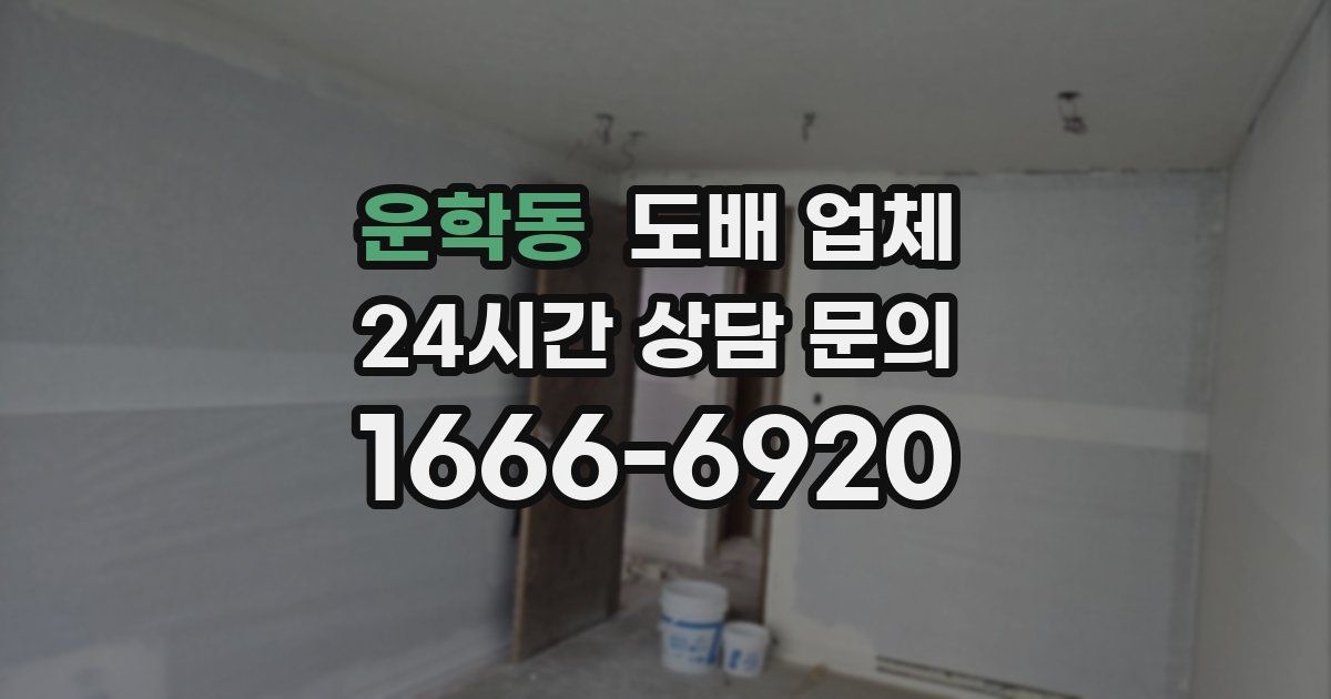 운학동 도배 업체