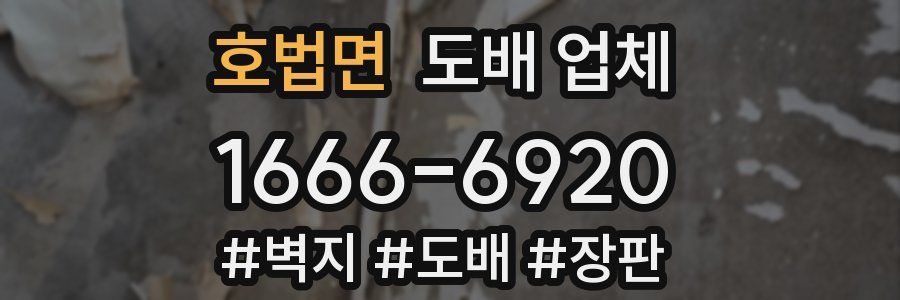 호법면 도배 업체
