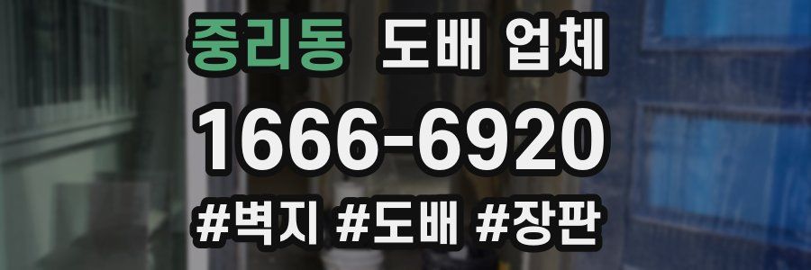 중리동 도배 업체