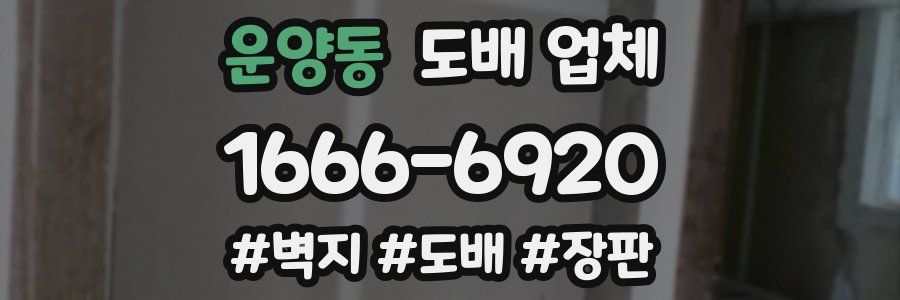 운양동 도배 업체