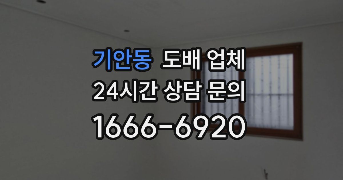 기안동 도배 업체