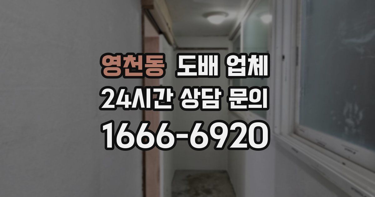 영천동 도배 업체