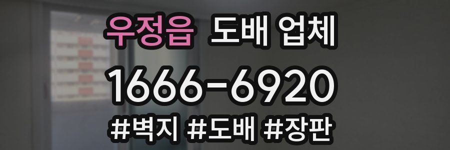 우정읍 도배 업체