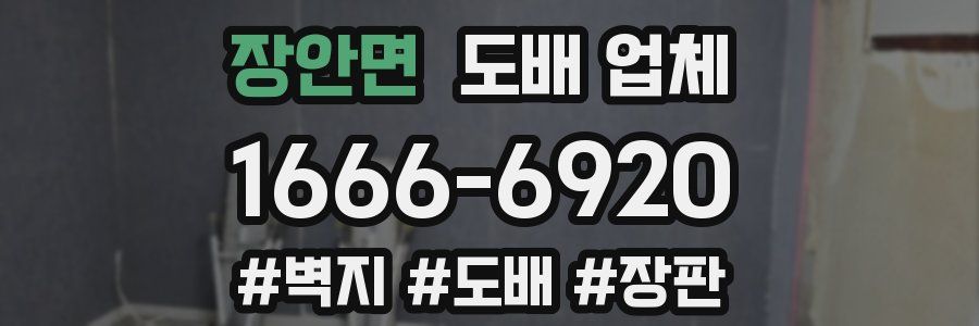 장안면 도배 업체