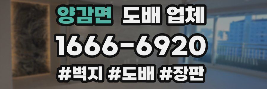 양감면 도배 업체