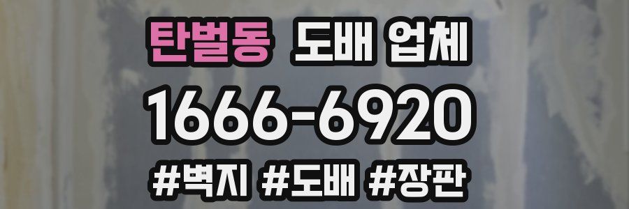 탄벌동 도배 업체