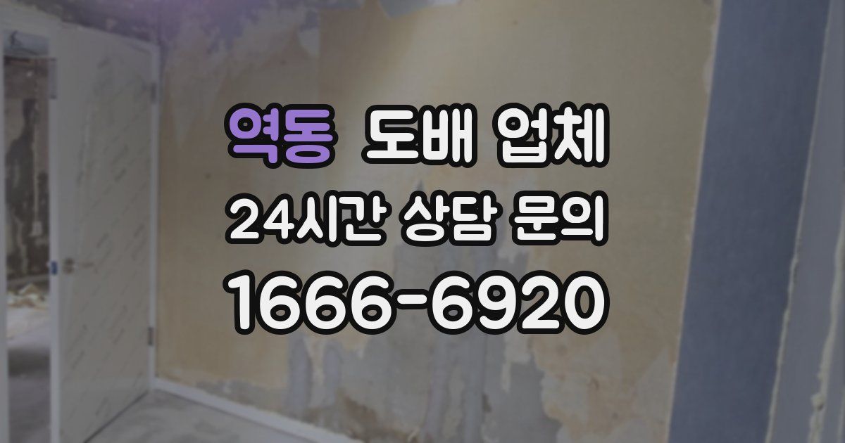역동 도배 업체