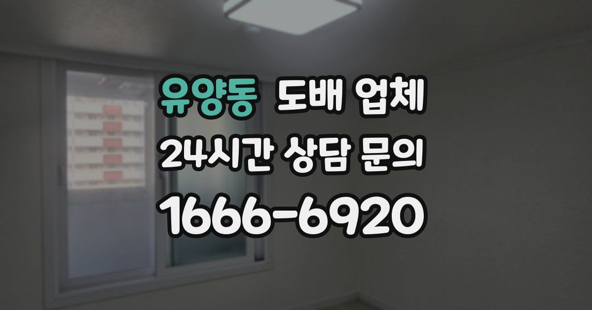 유양동 도배 업체