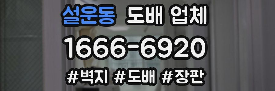 설운동 도배 업체