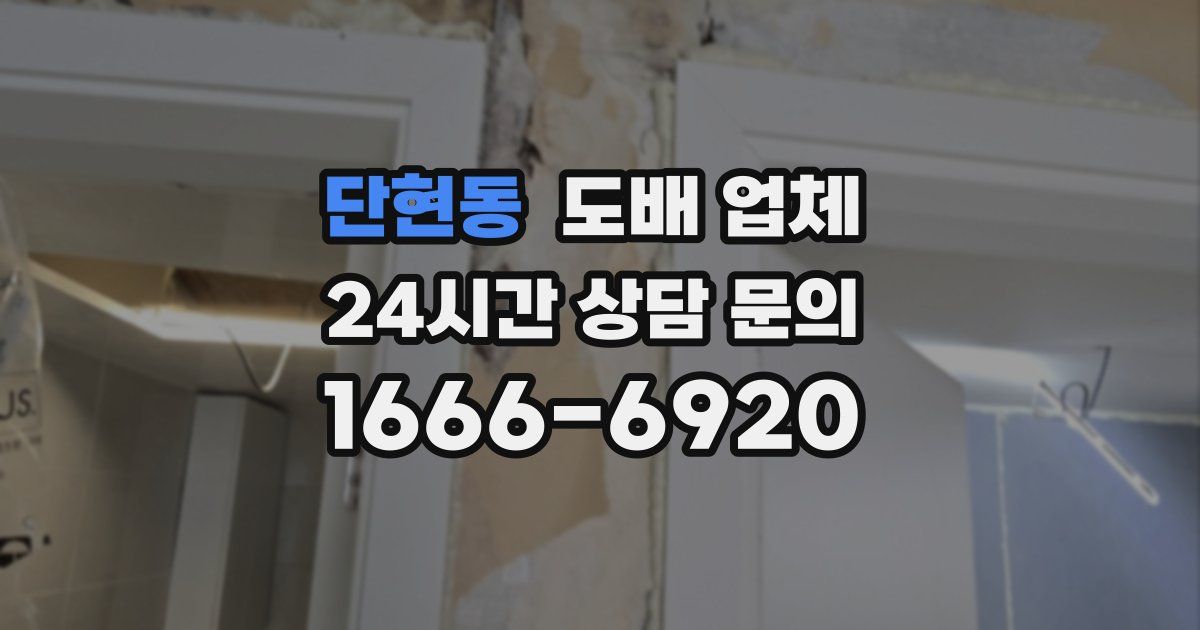 단현동 도배 업체