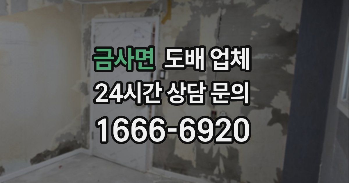 금사면 도배 업체
