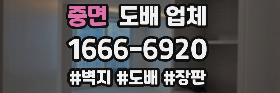 중면 도배 업체