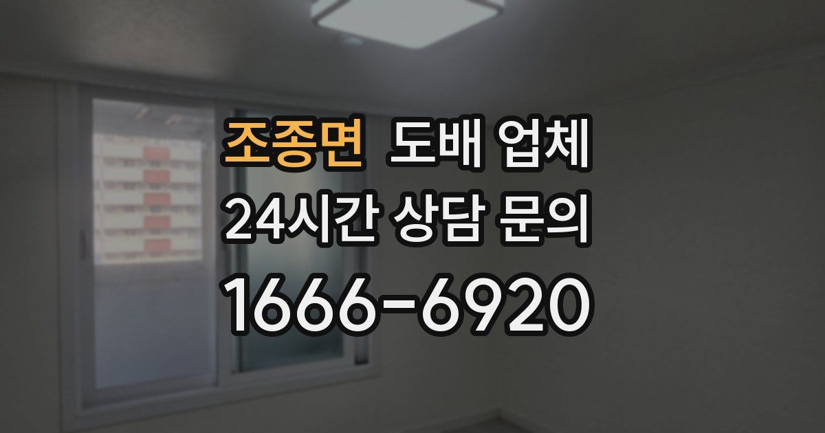 조종면 도배 업체