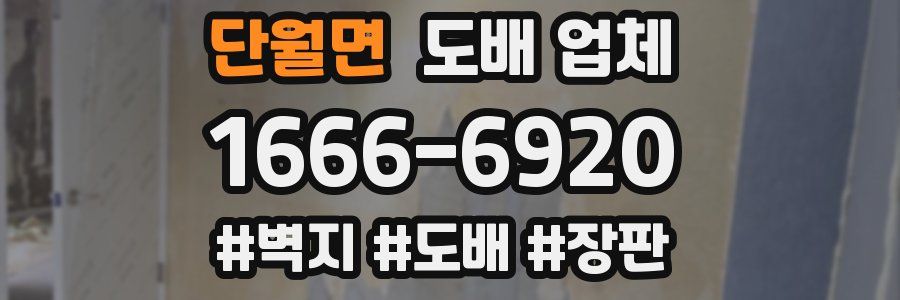 단월면 도배 업체