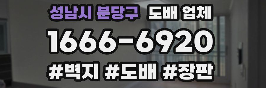 성남시 분당구 도배 업체