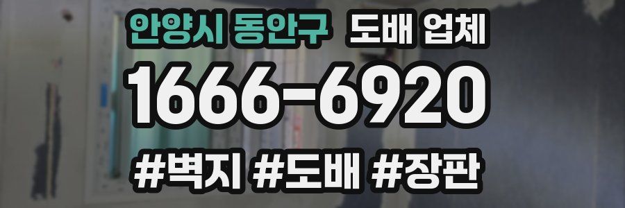안양시 동안구 도배 업체