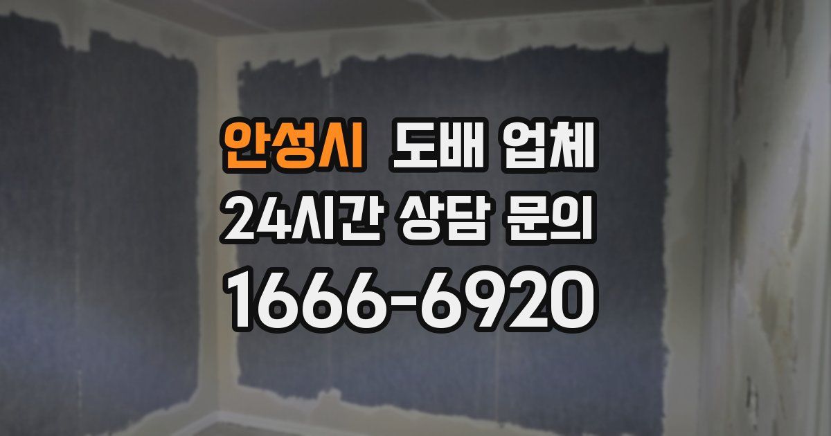 안성시 도배 업체