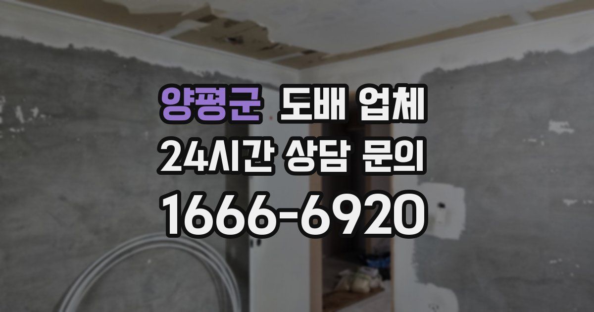 양평군 도배 업체