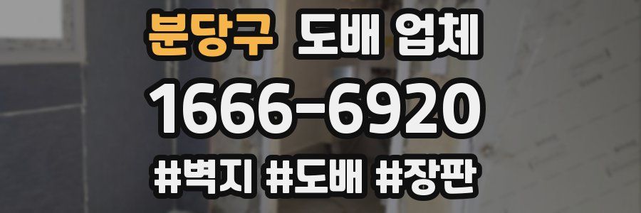 분당구 도배 업체