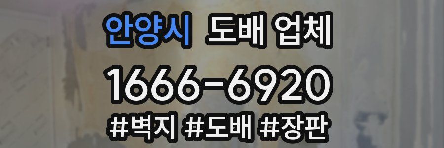 안양시 도배 업체