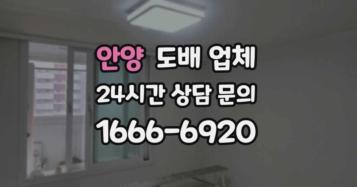 안양 도배 업체