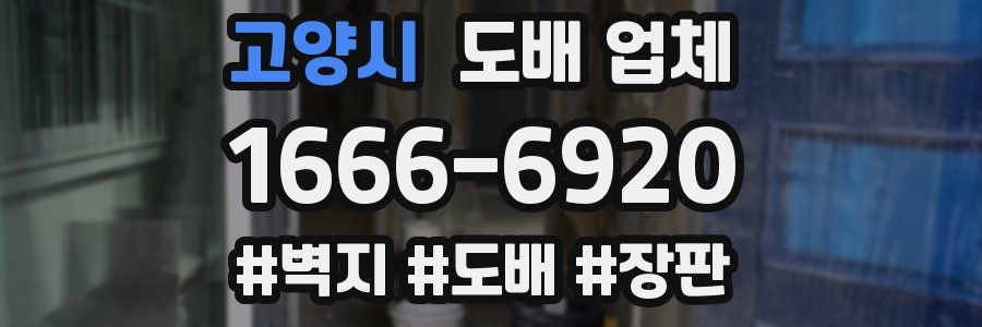 고양시 도배 업체