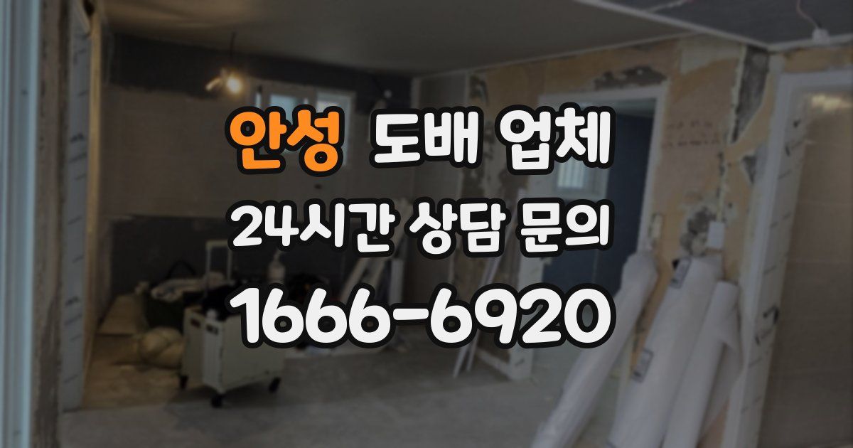안성 도배 업체