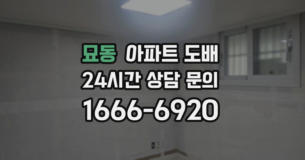 묘동 아파트 도배