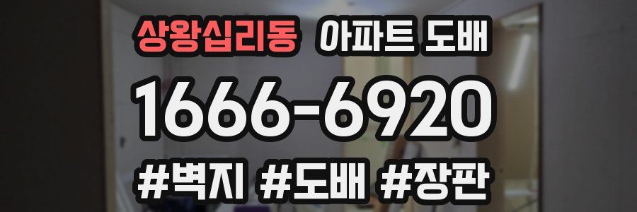 상왕십리동 아파트 도배