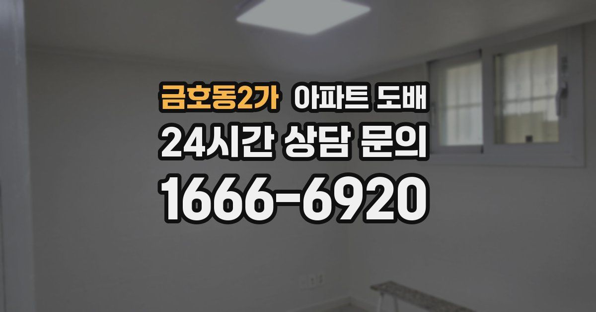 금호동2가 아파트 도배