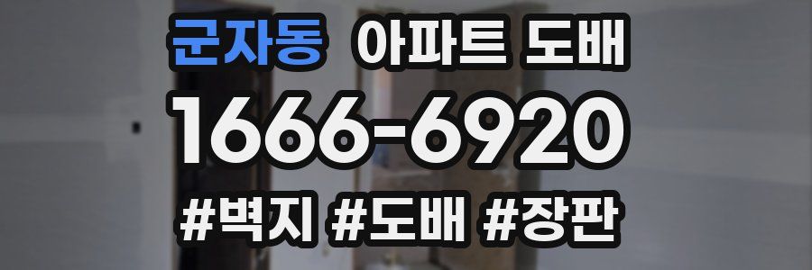 군자동 아파트 도배
