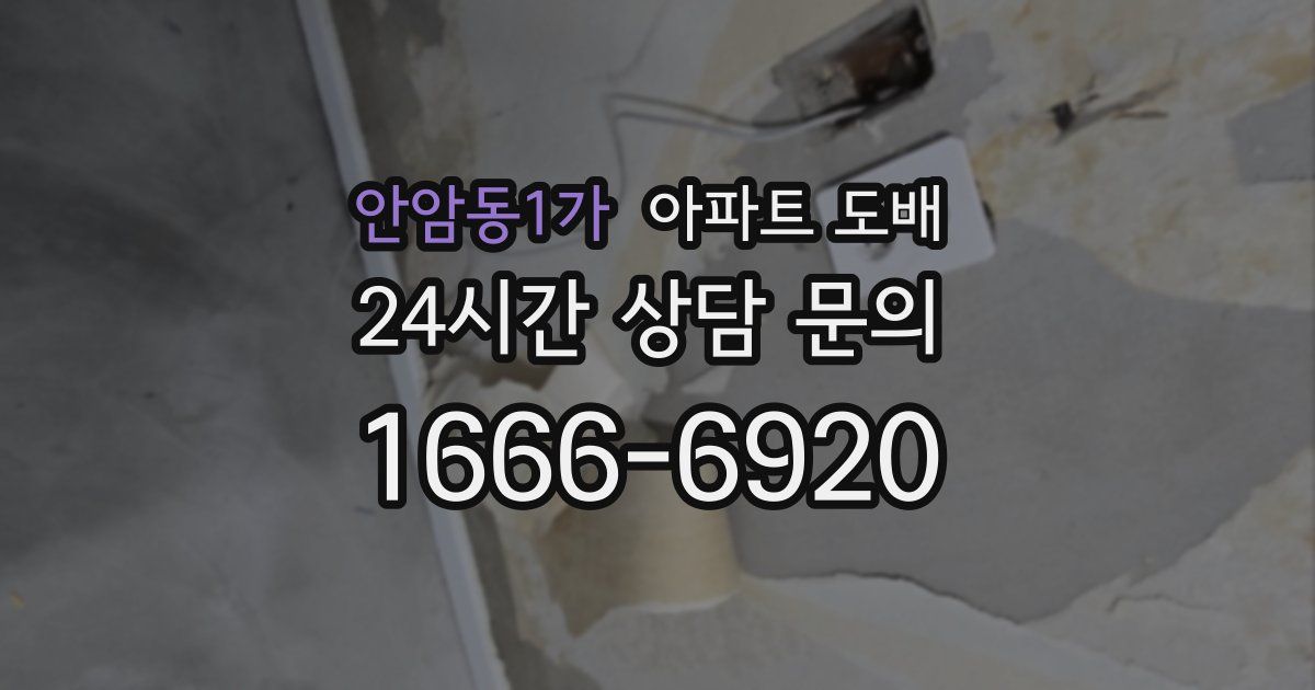 안암동1가 아파트 도배