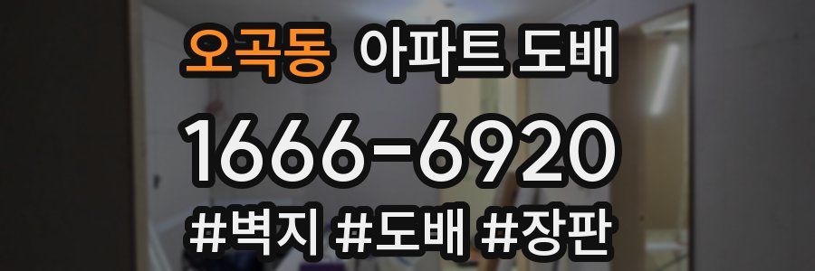 오곡동 아파트 도배
