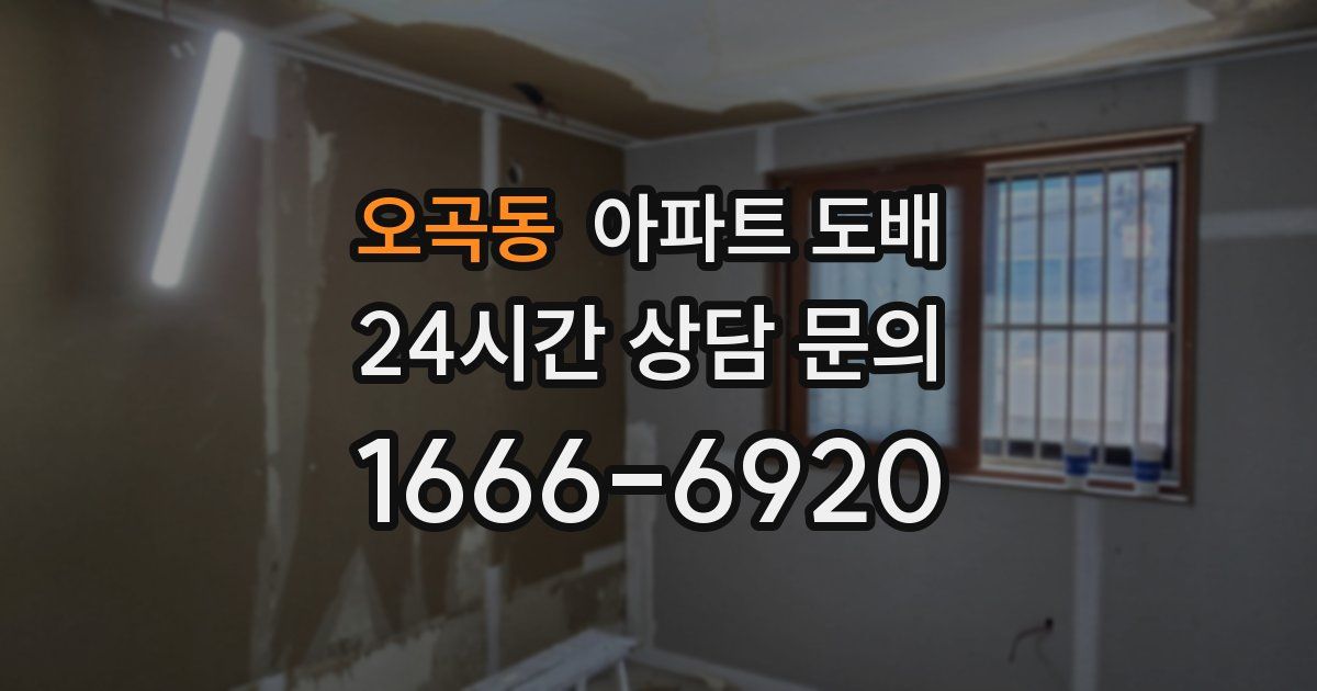 오곡동 아파트 도배