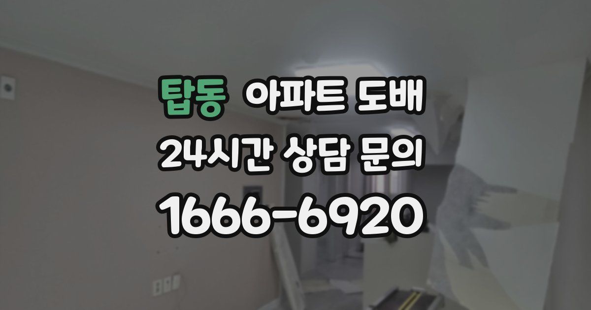 탑동 아파트 도배