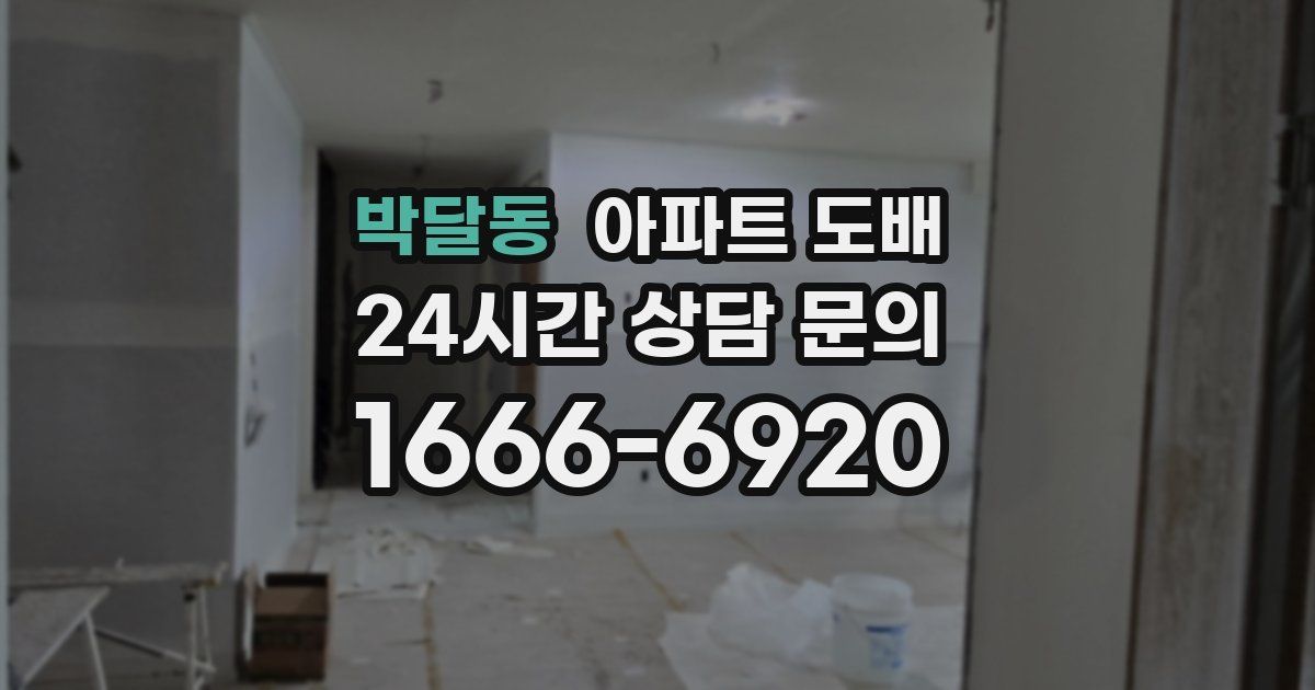 박달동 아파트 도배