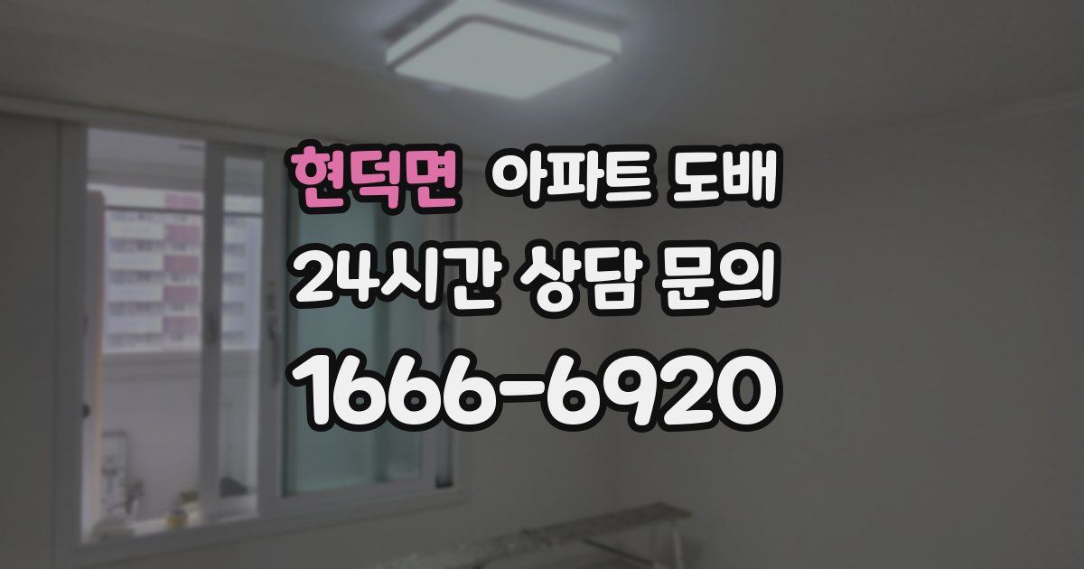 현덕면 아파트 도배